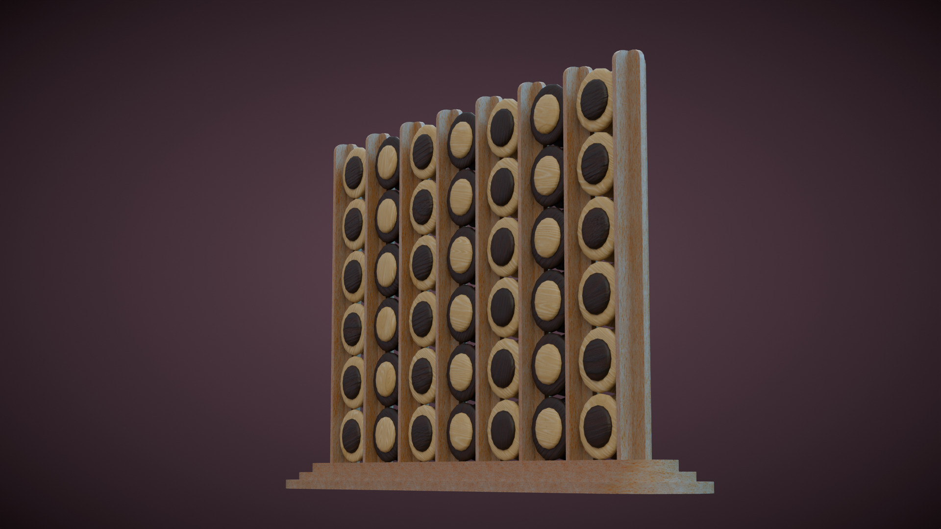 Connect four board game 3D model_8