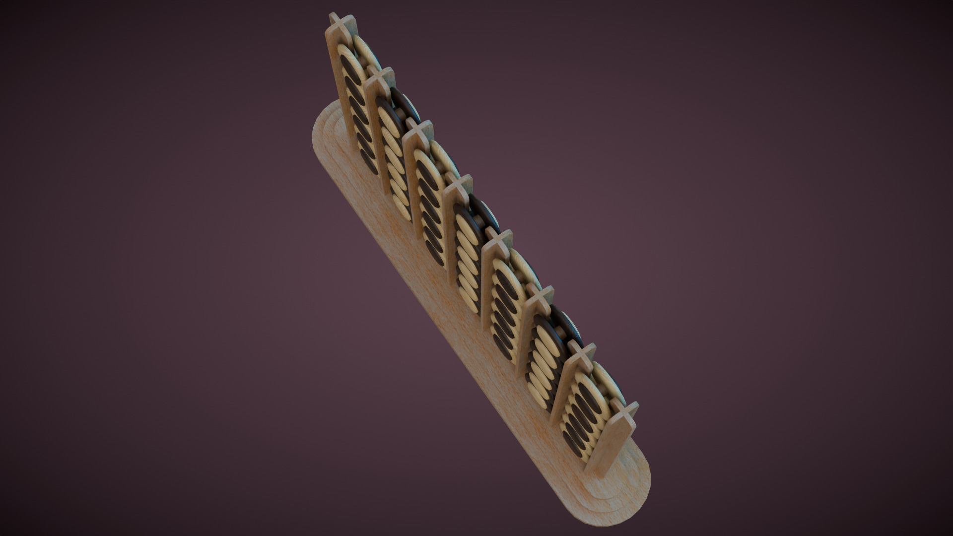 Connect four board game 3D model_5