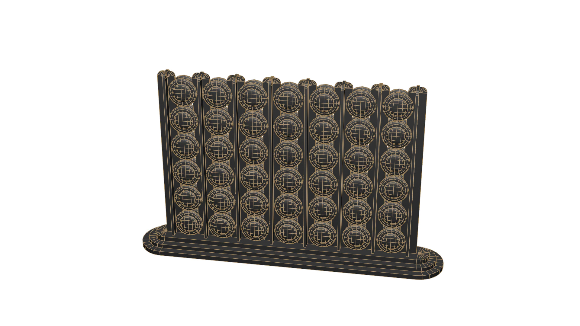 Connect four board game 3D model_13