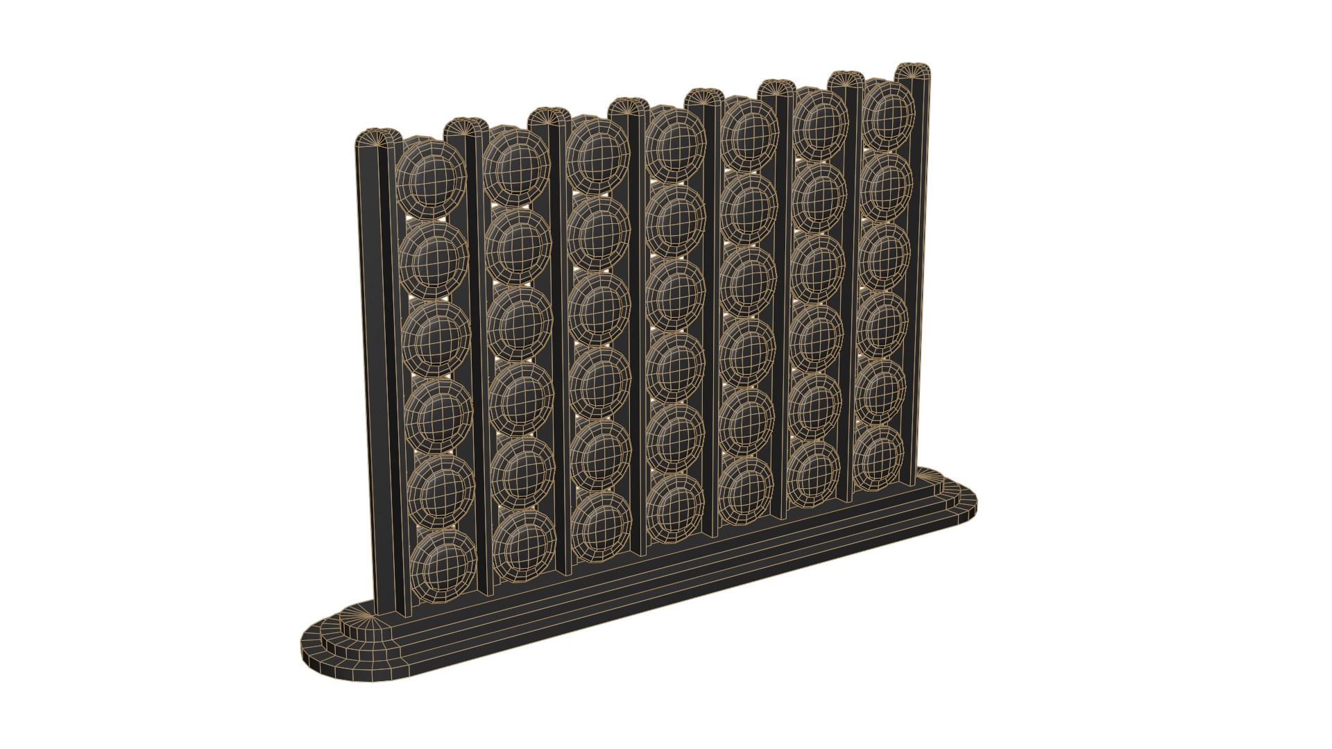 Connect four board game 3D model_16