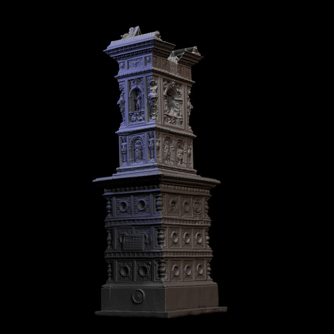 Furniture 049 tiled stove 3D print model_4