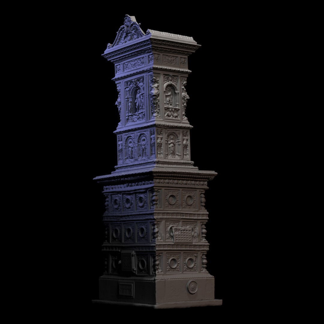 Furniture 049 tiled stove 3D print model_3