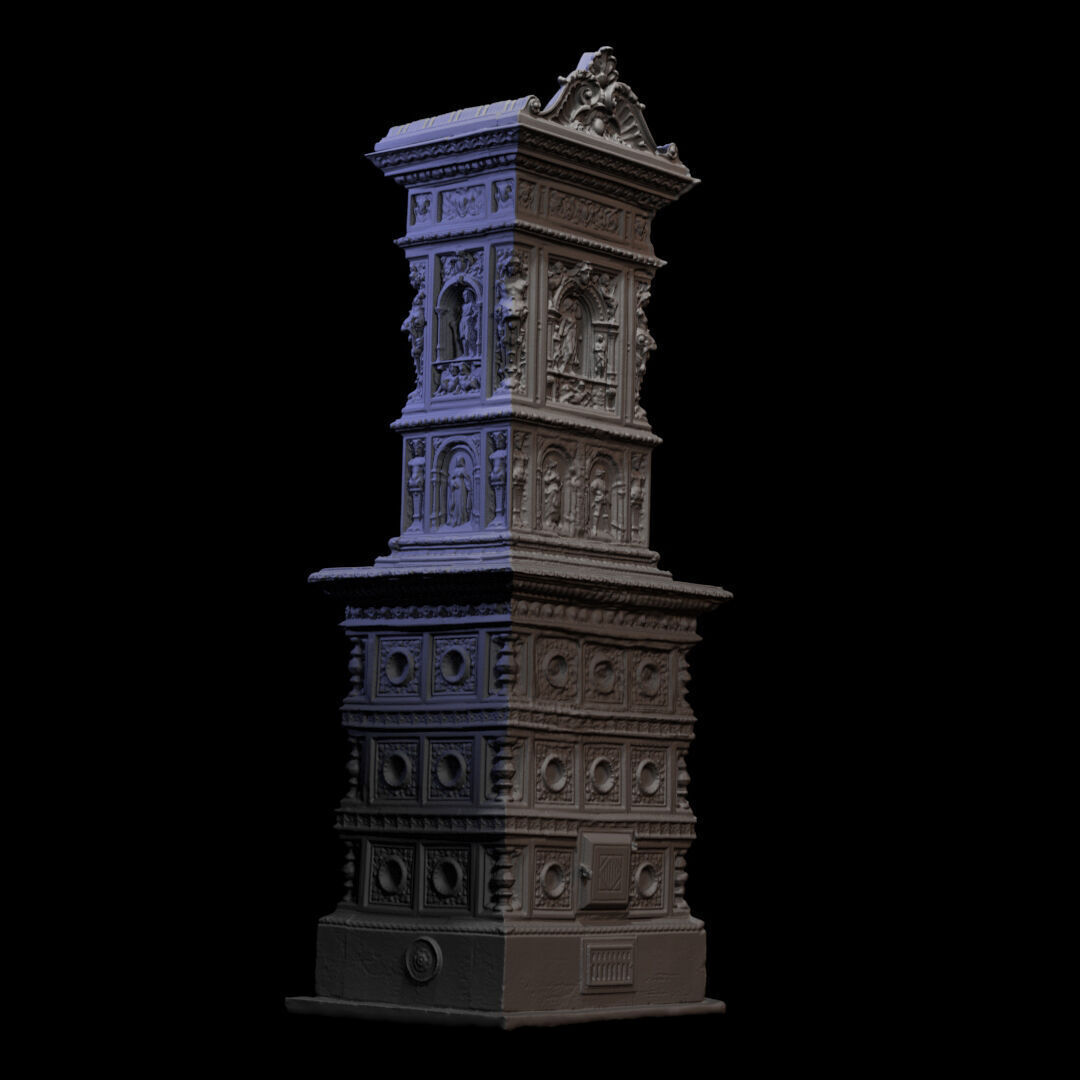 Furniture 049 tiled stove 3D print model_6