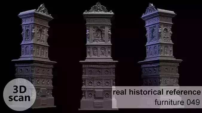 Furniture 049 tiled stove