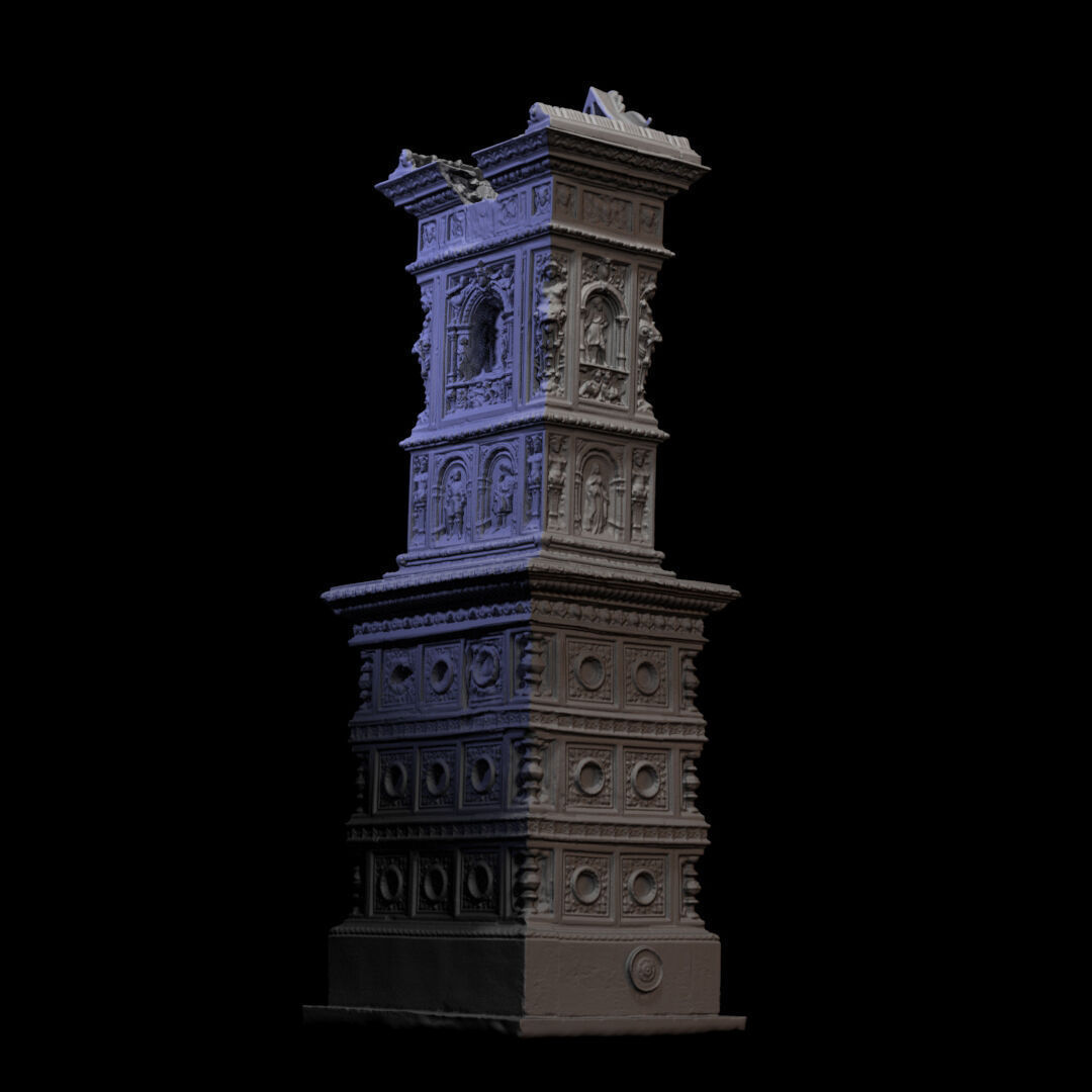 Furniture 049 tiled stove 3D print model_5