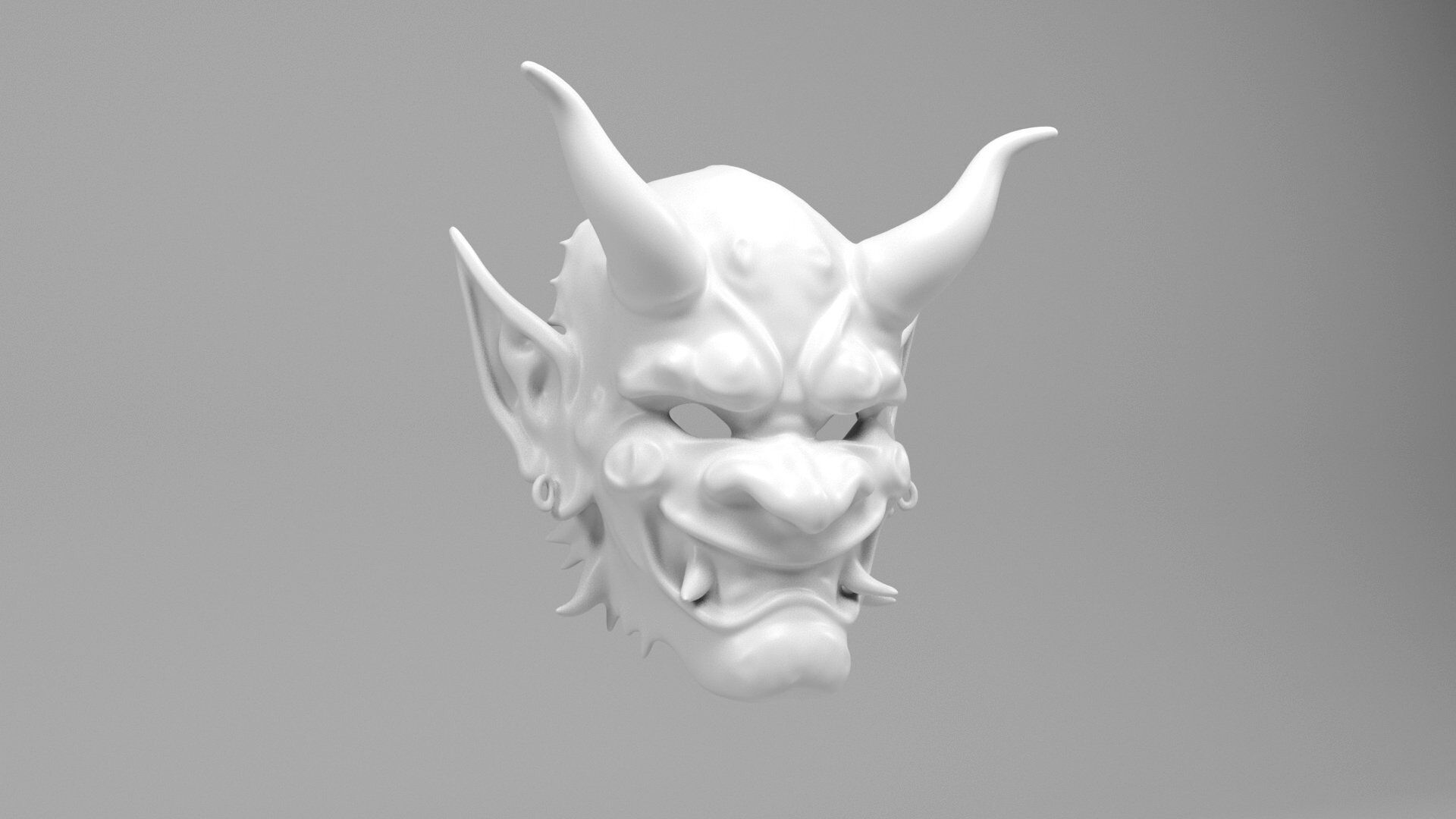 Demon Mask 3D print model_8