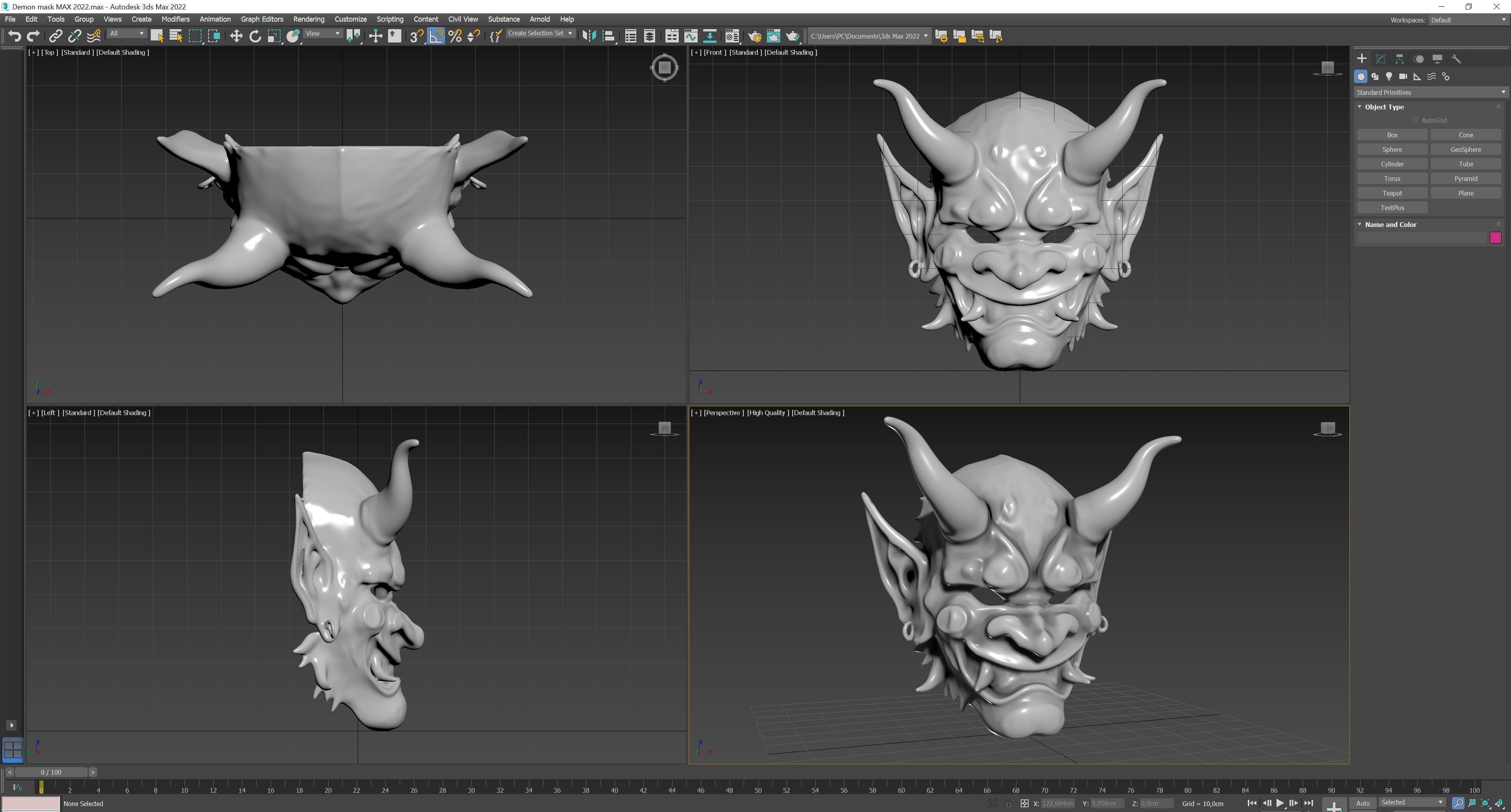 Demon Mask 3D print model_10