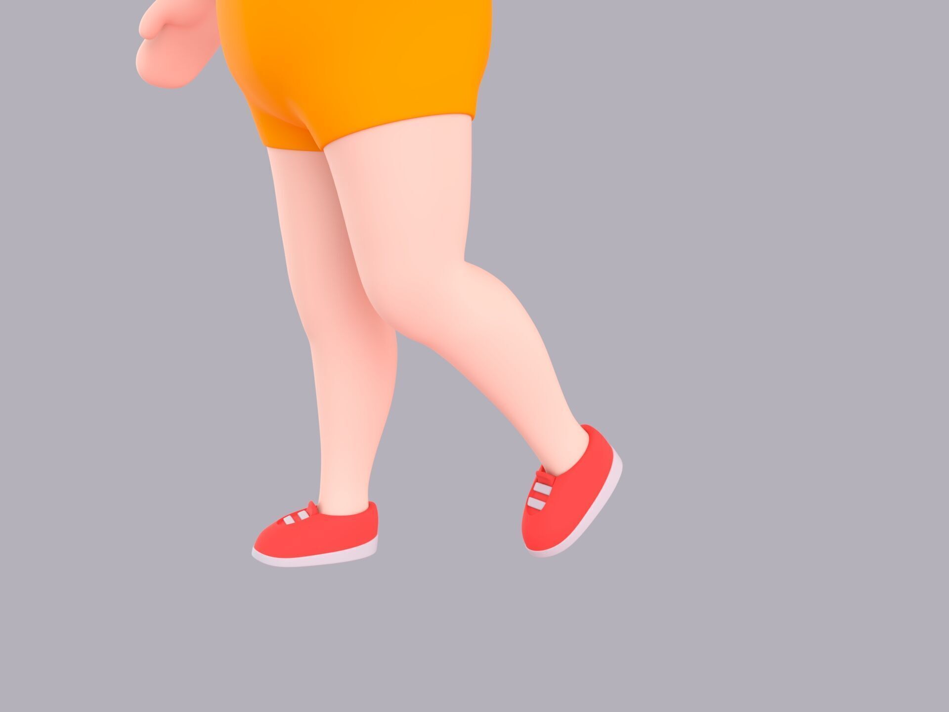 Cartoon Female Character Rigged 107 3D model_7
