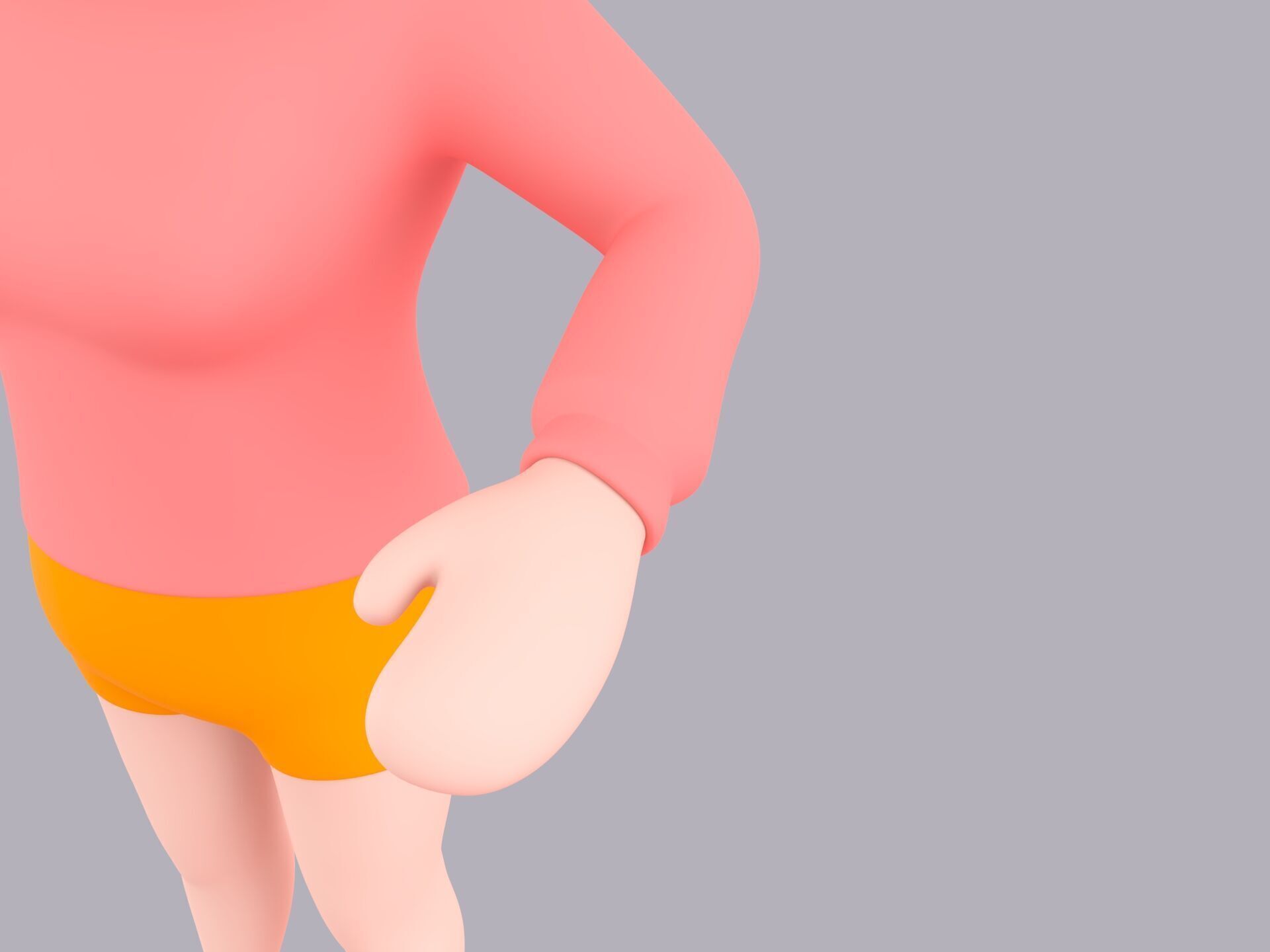 Cartoon Female Character Rigged 107 3D model_6
