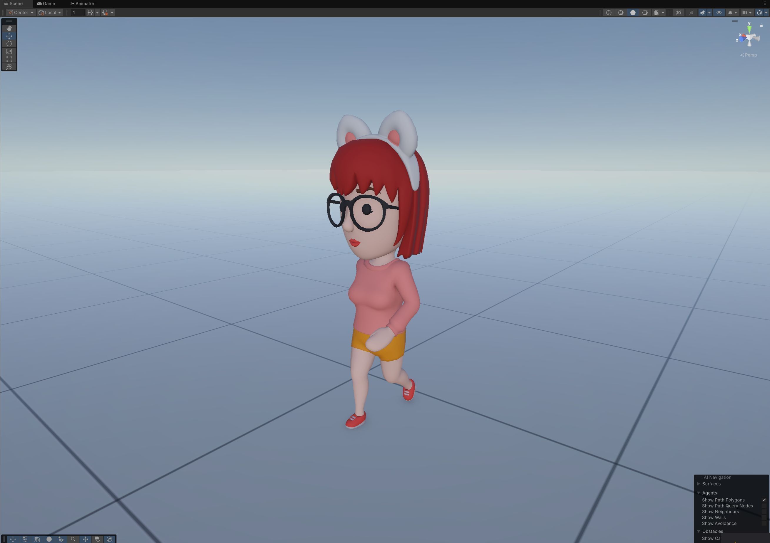 Cartoon Female Character Rigged 107 3D model_11