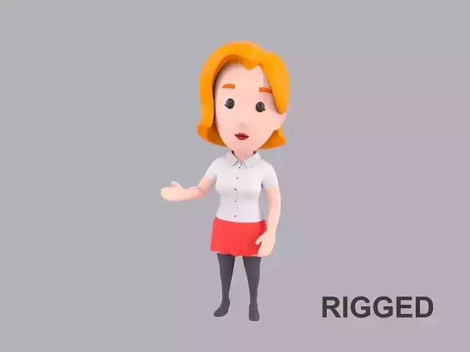 Cartoon Female Character Rigged 101