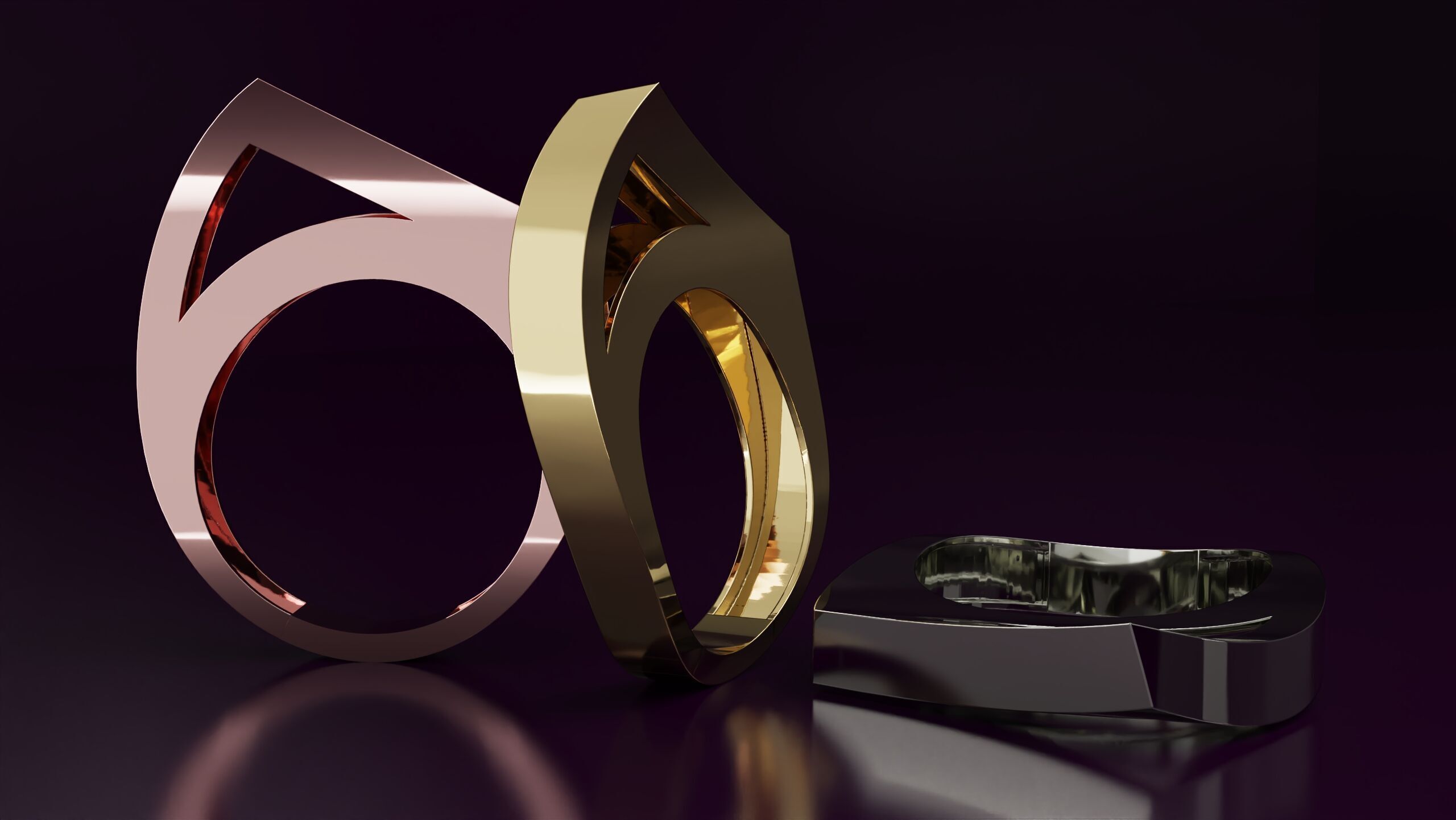 free form ring N66 3D print model_3
