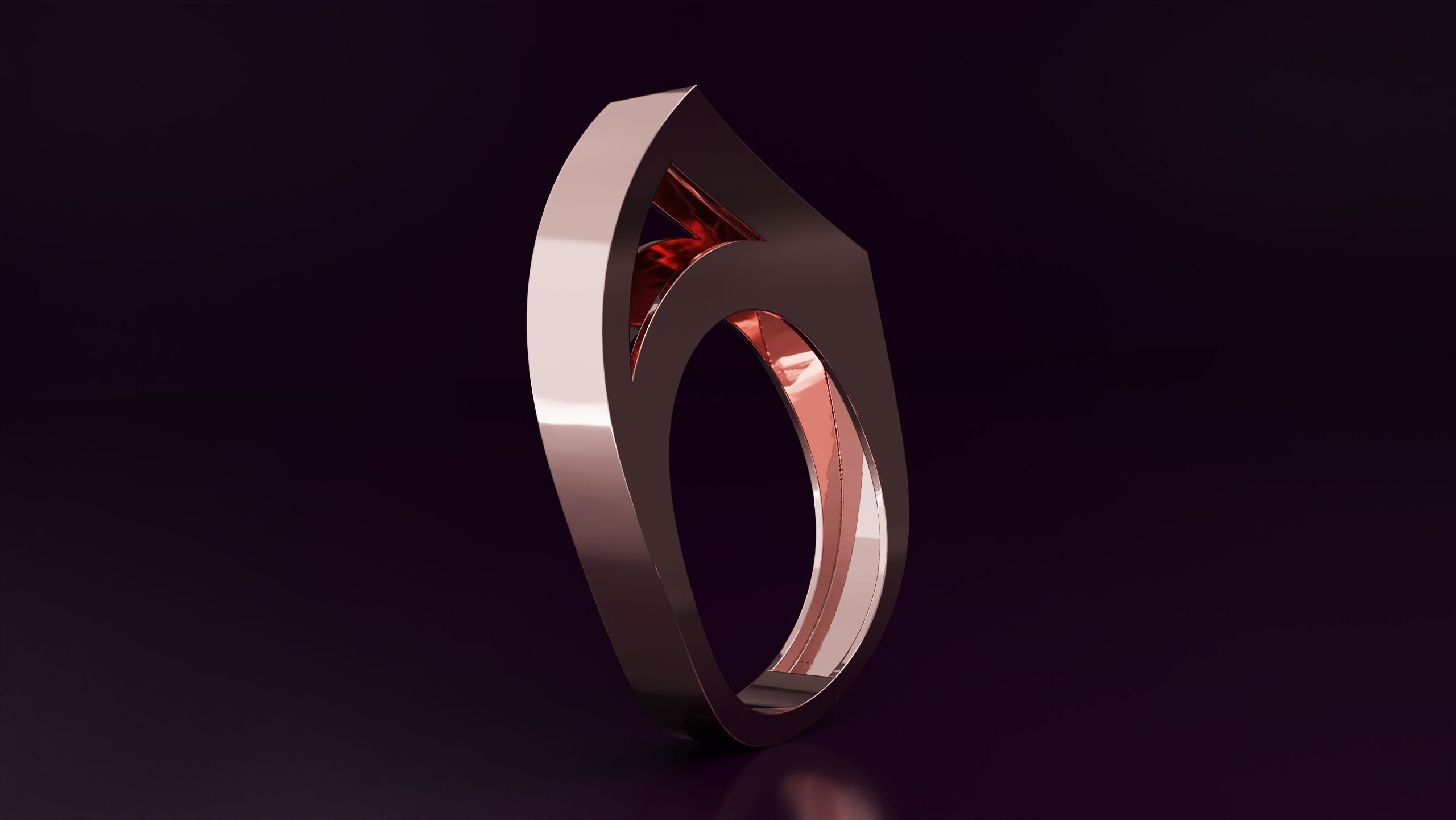 free form ring N66 3D print model_2