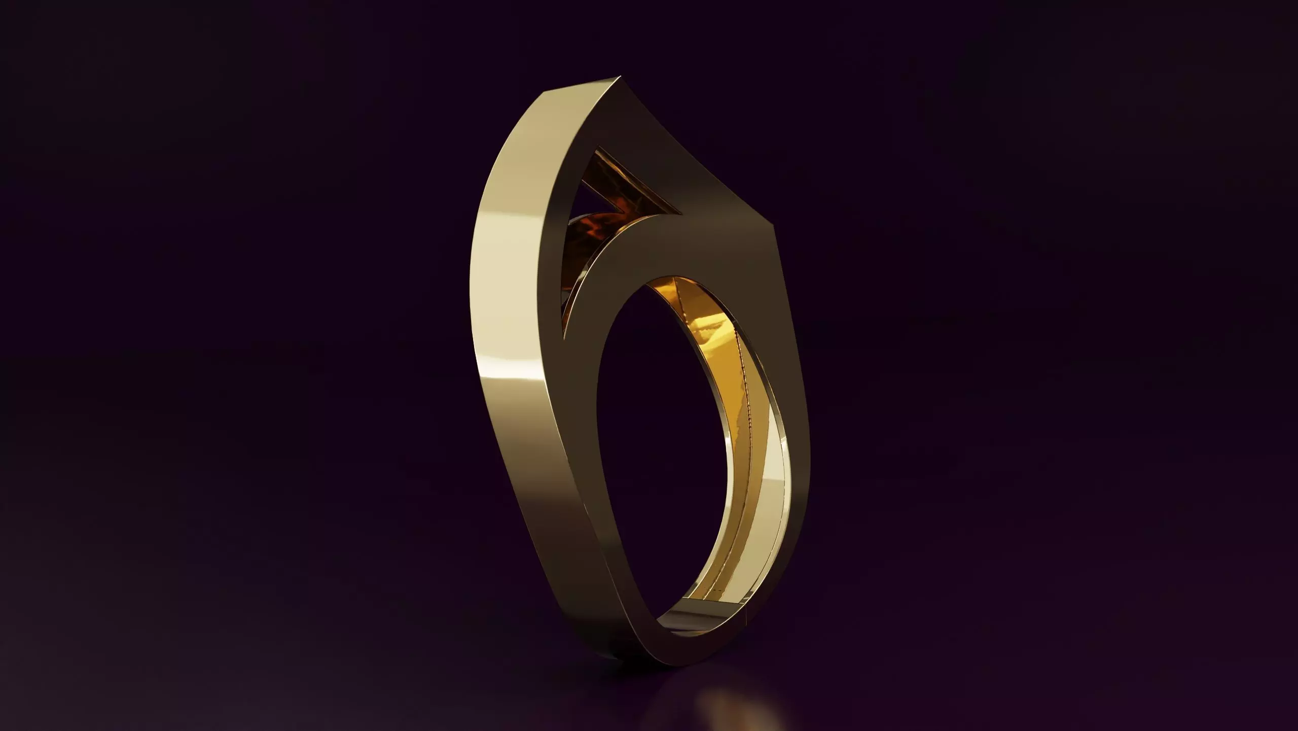 free form ring N66 3D print model_0
