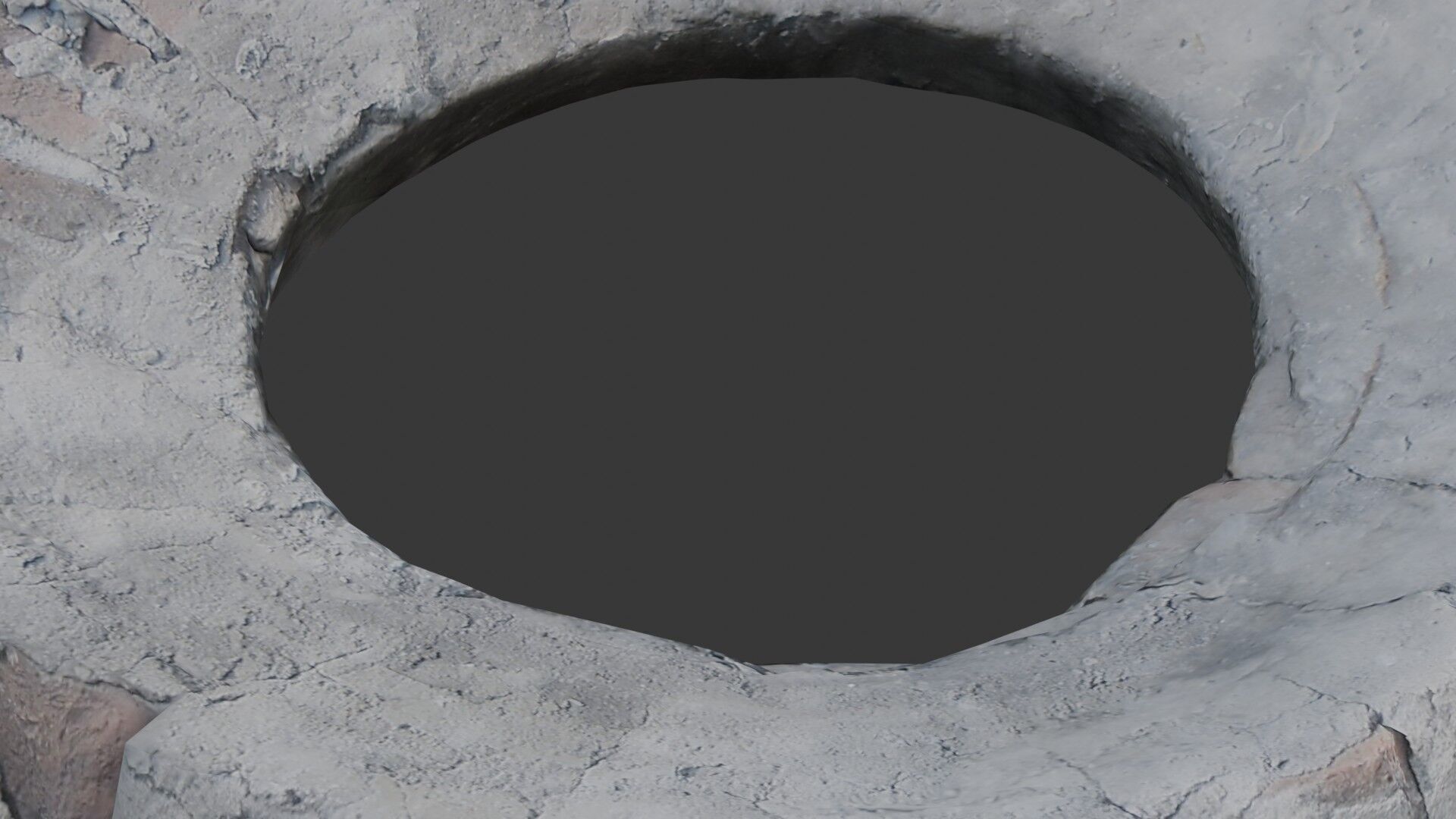 Concrete Circular Base Scan Low-poly 3D model_3