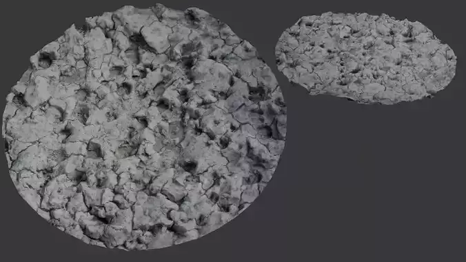 Cracked Mud Ground Texture Scan