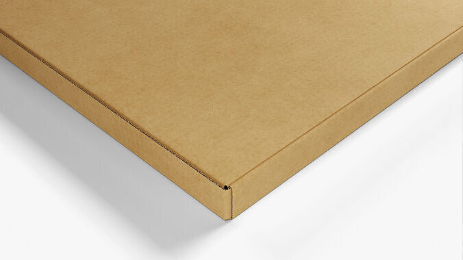 10 inch Kraft Paper Pizza Box 3D model 6