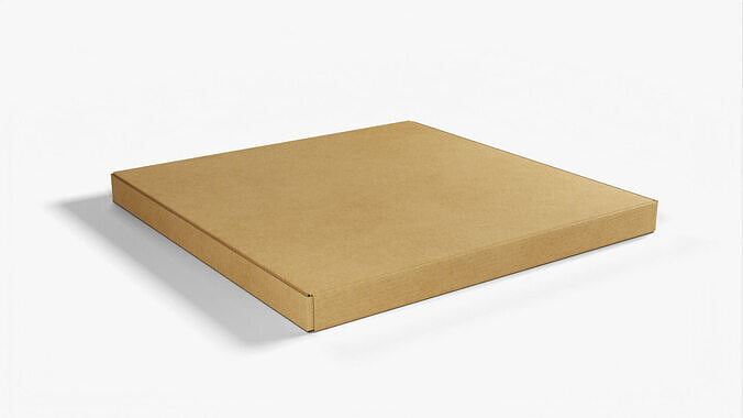 10 inch Kraft Paper Pizza Box 3D model 2