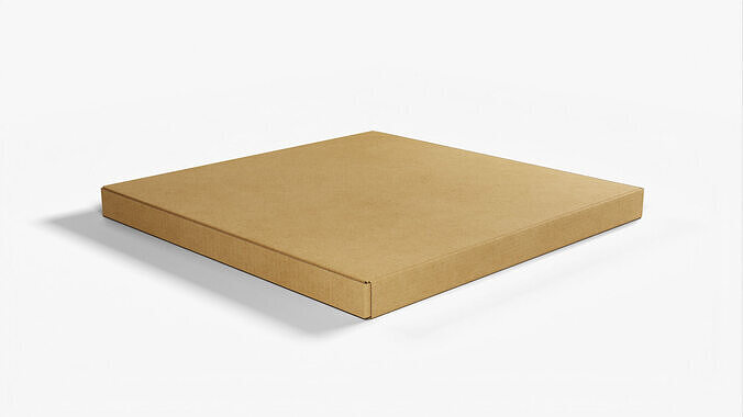 10 inch Kraft Paper Pizza Box 3D model 5