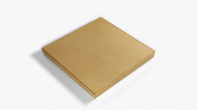 10 inch Kraft Paper Pizza Box 3D model 4