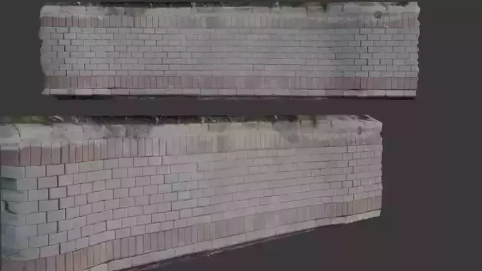 Scanned Brick Wall with Stone Trim