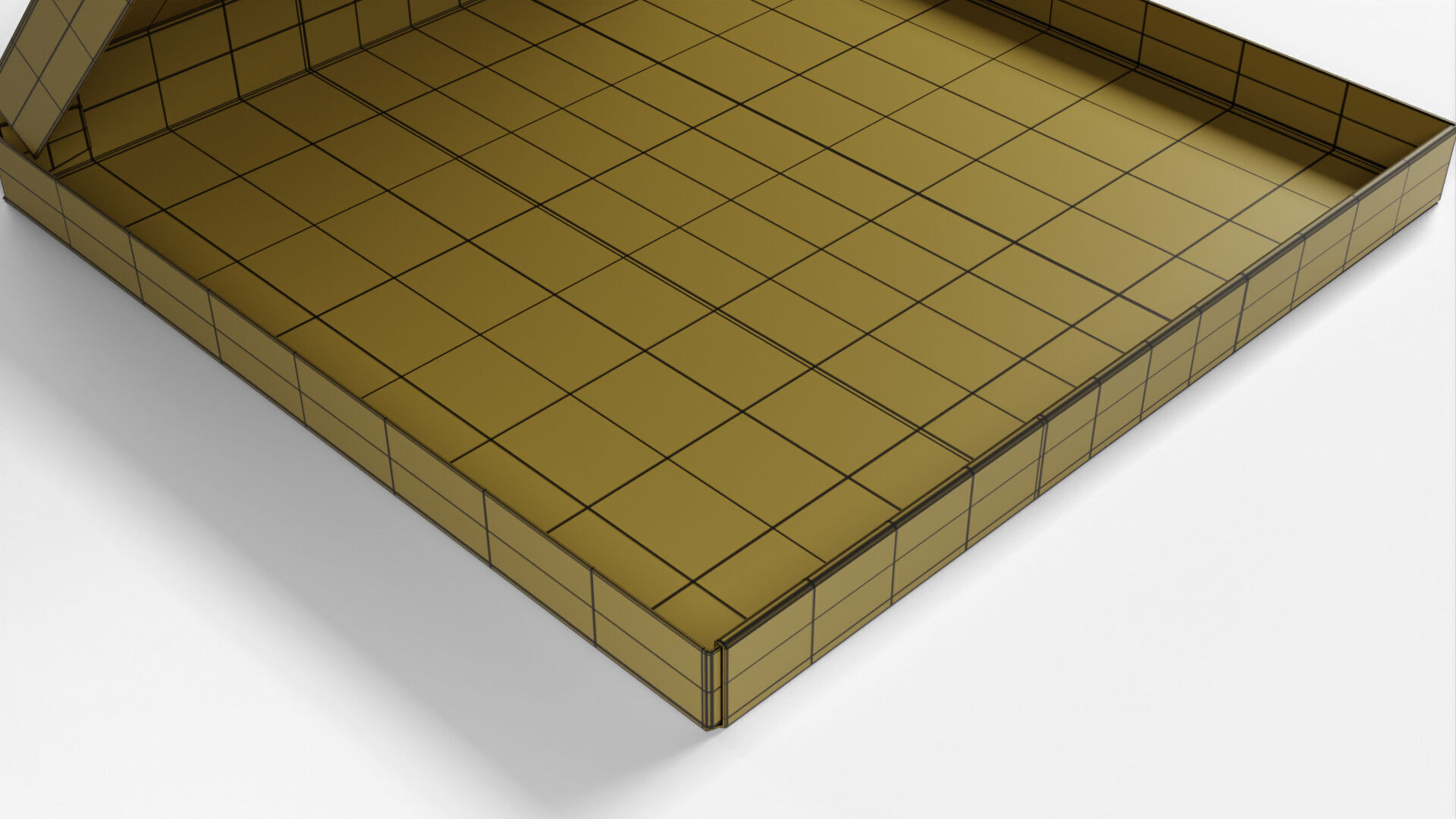 10 inch Kraft Paper Open Pizza Box 3D model_20