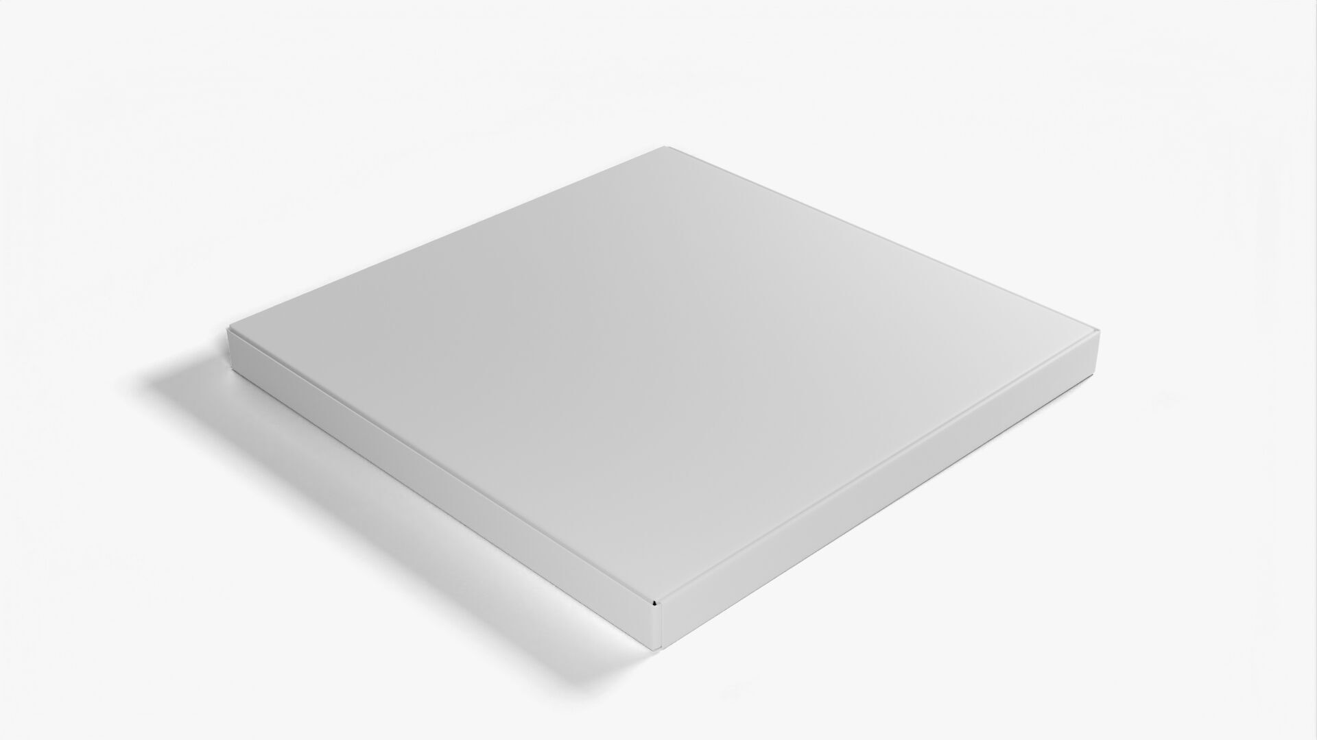 10 inch Kraft Paper Open Pizza Box 3D model_9