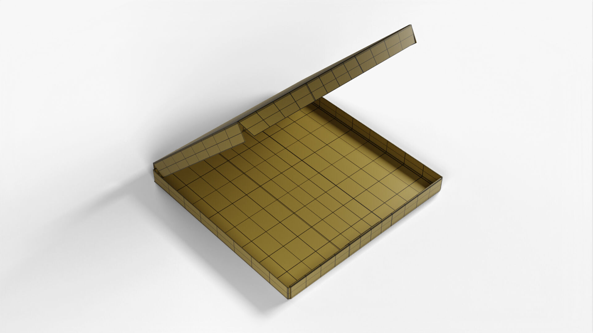 10 inch Kraft Paper Open Pizza Box 3D model_18