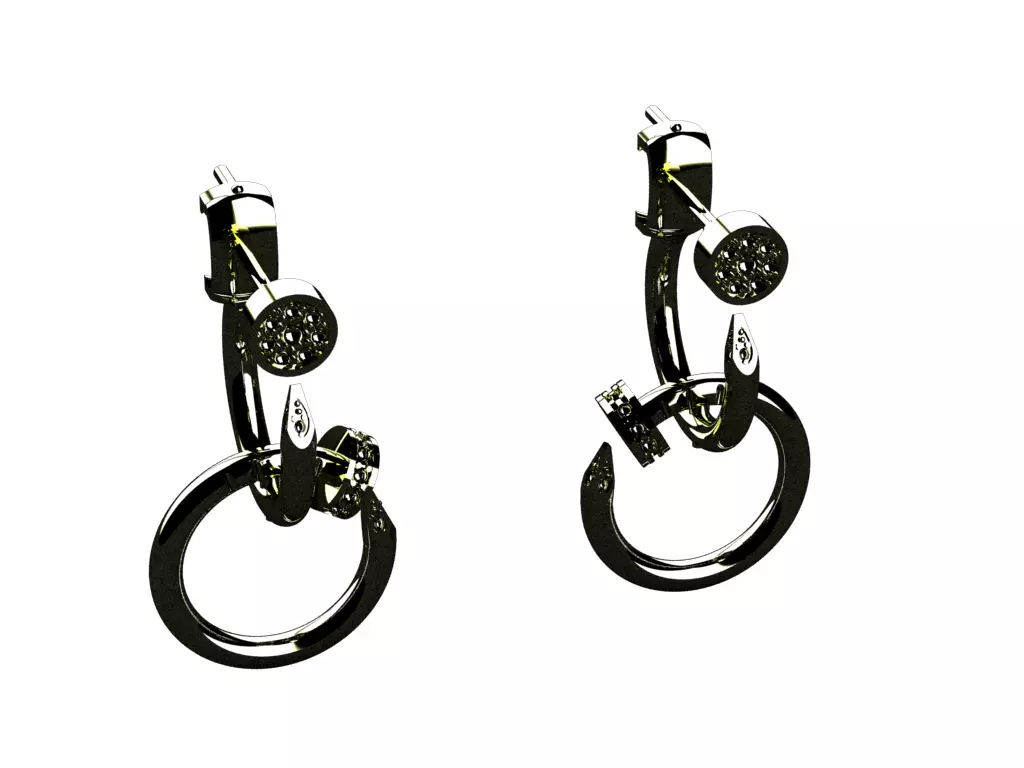 Cart new earrings 3D print model