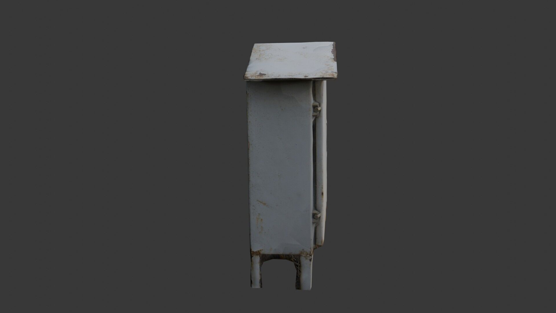 Rusty Outdoor Electrical Box Low-poly 3D model_6