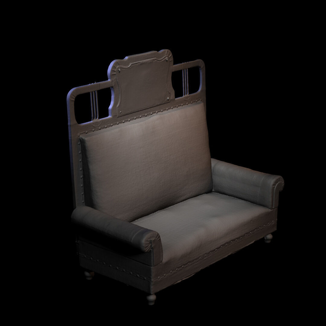 Furniture 052 wooden  armchair 3D print model_5