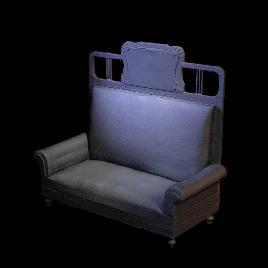 Furniture 052 wooden  armchair 3D print model_3