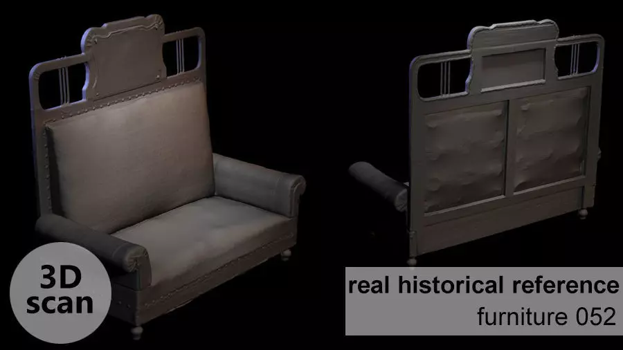 Furniture 052 wooden  armchair 3D print model_0