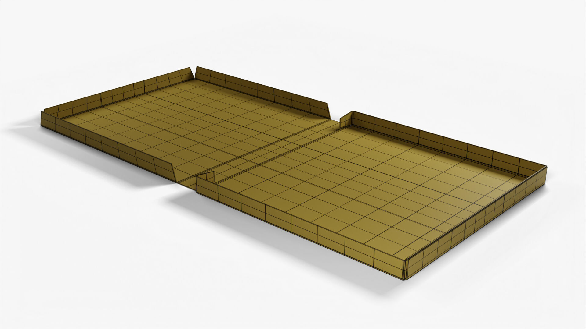 10 inch Kraft Paper Full Open Pizza Box 3D model_13