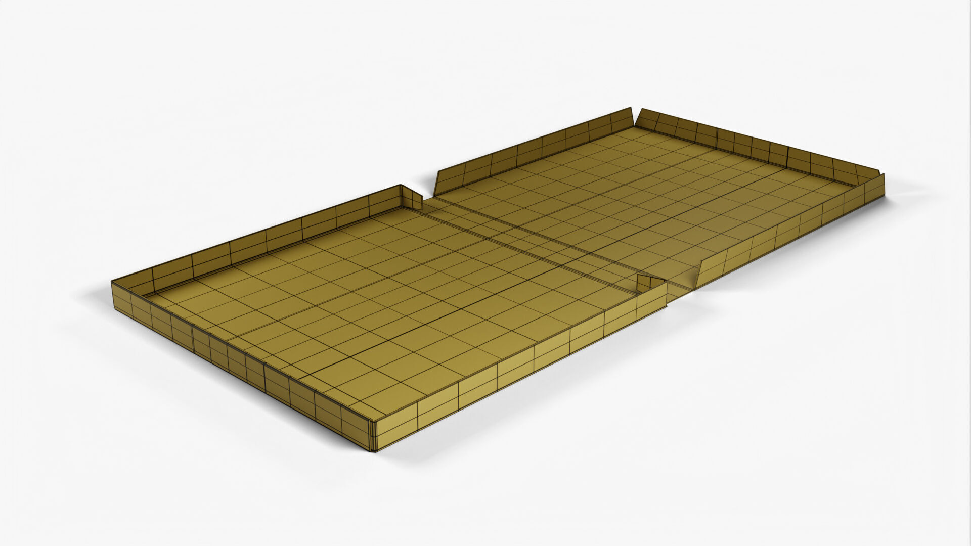 10 inch Kraft Paper Full Open Pizza Box 3D model_16