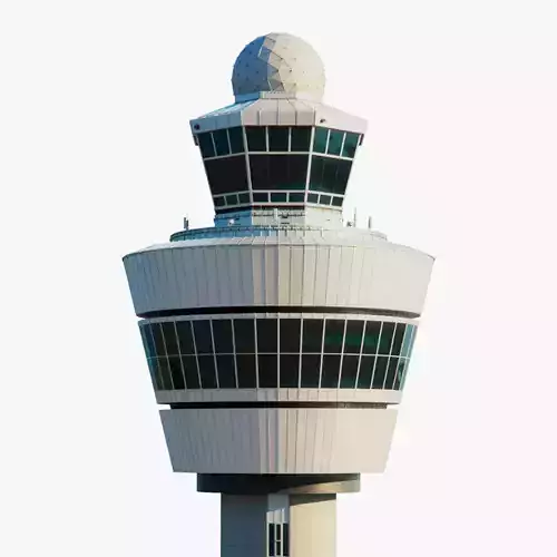 control tower Low-poly 3D model