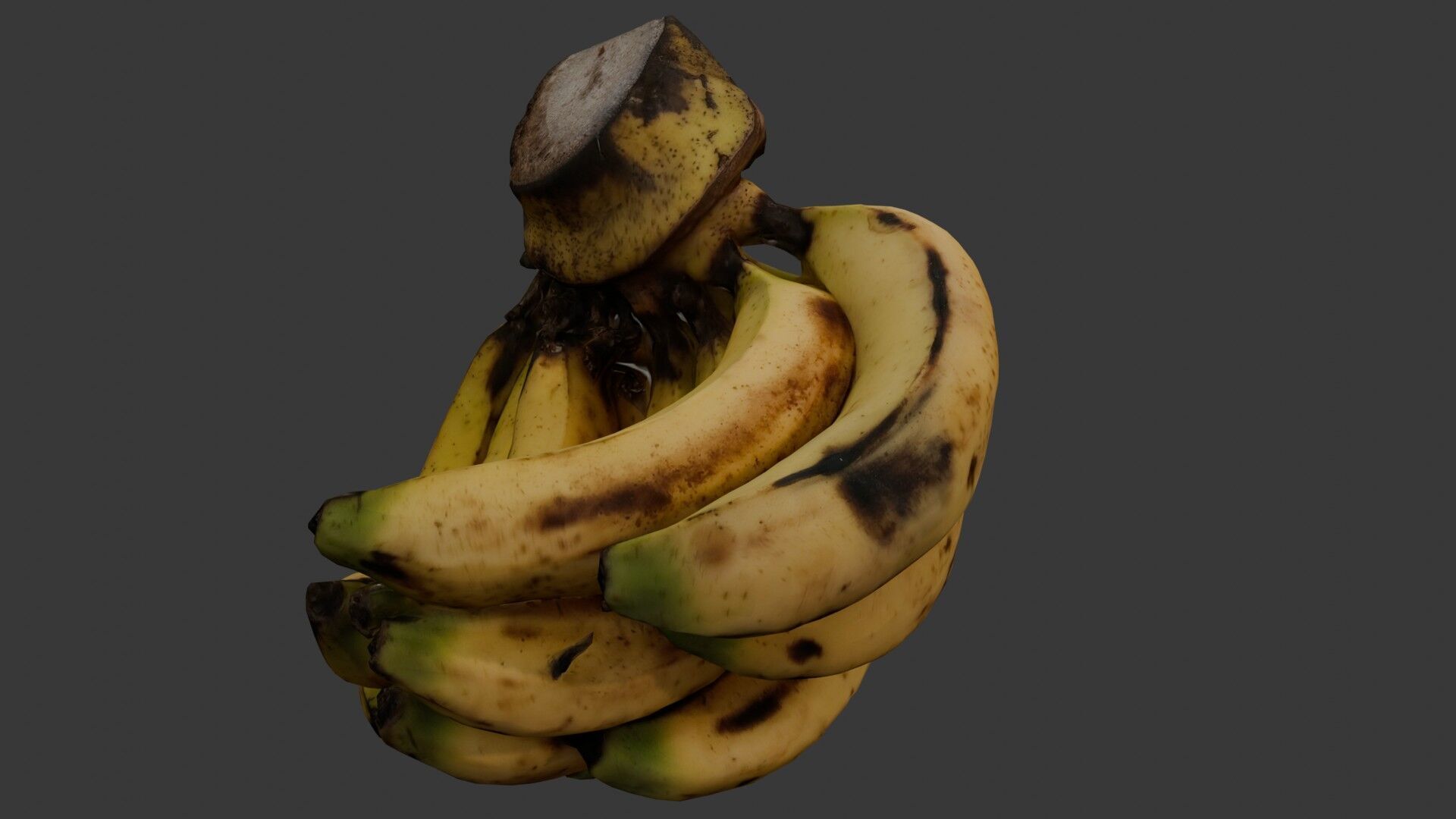 Banana Bunch Low-poly 3D model_1