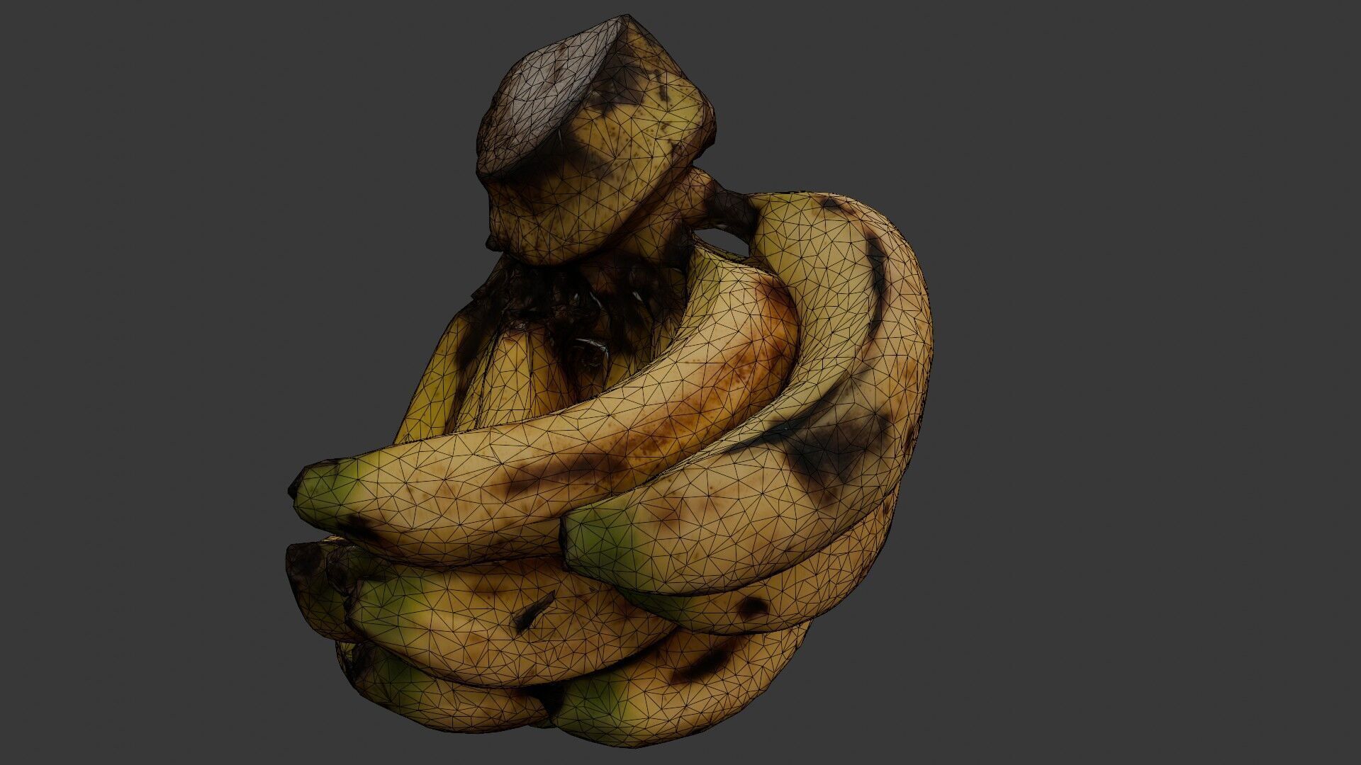 Banana Bunch Low-poly 3D model_2