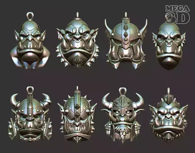 Orc Pendant Package-250327 3D Model Collection