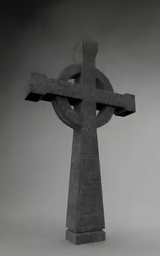 Celtic Cross Free low-poly 3D model