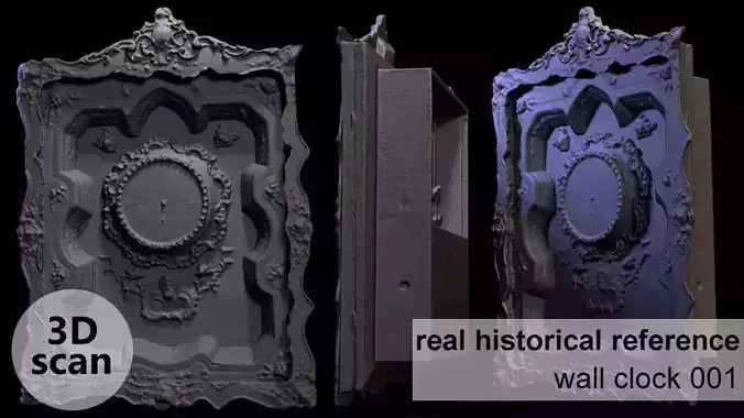 Furniture 001 wooden clock