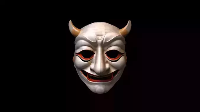 3d Model Japanese Noh Mask Traditional Asian Culture 3D model