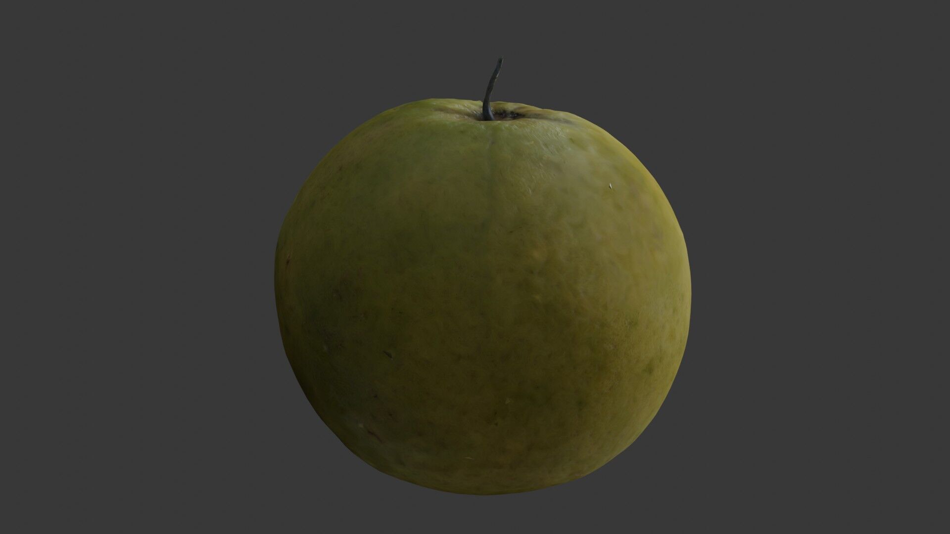 Green Apple 3D Model Low-poly 3D model_4