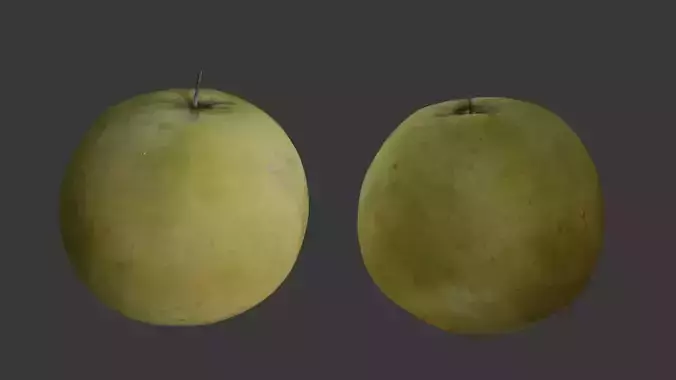 Green Apple 3D Model 