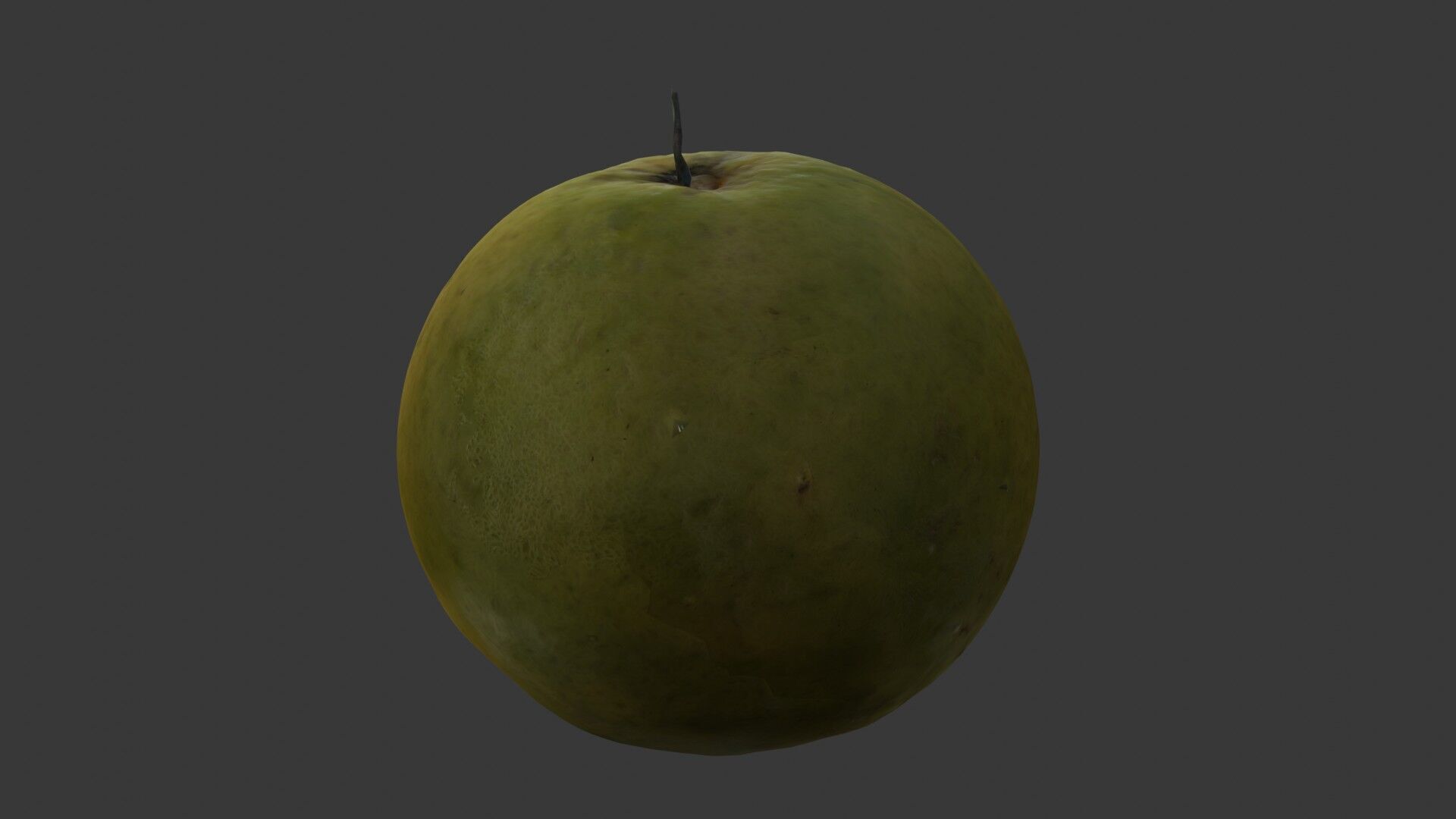 Green Apple 3D Model Low-poly 3D model_5