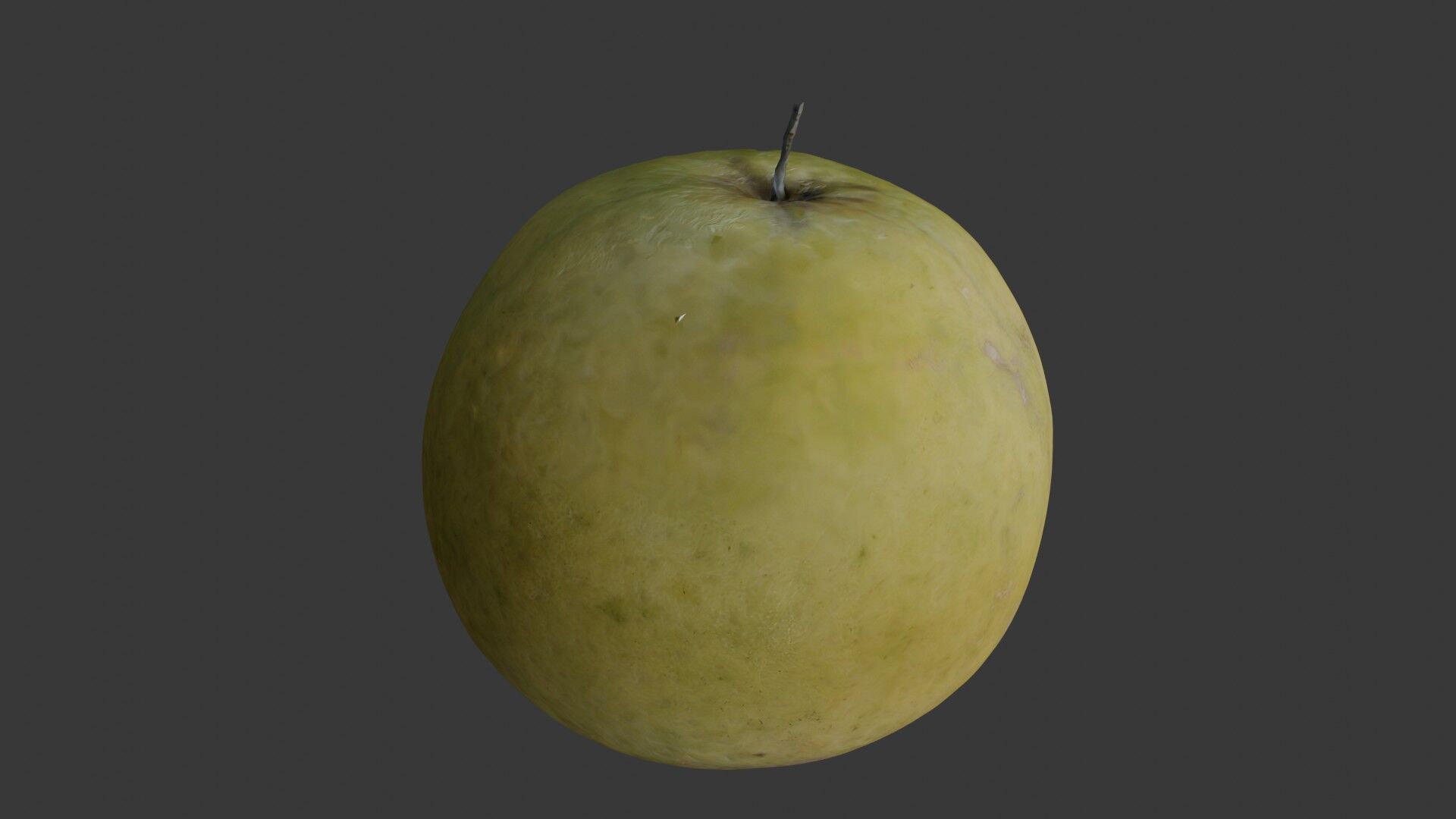 Green Apple 3D Model Low-poly 3D model_1