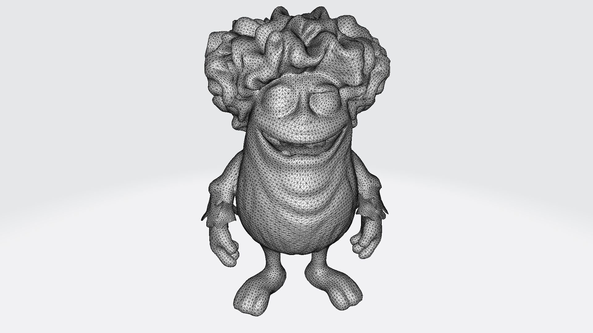 3d Model Cute Lettuce Monster For Halloween Party 3D model_7