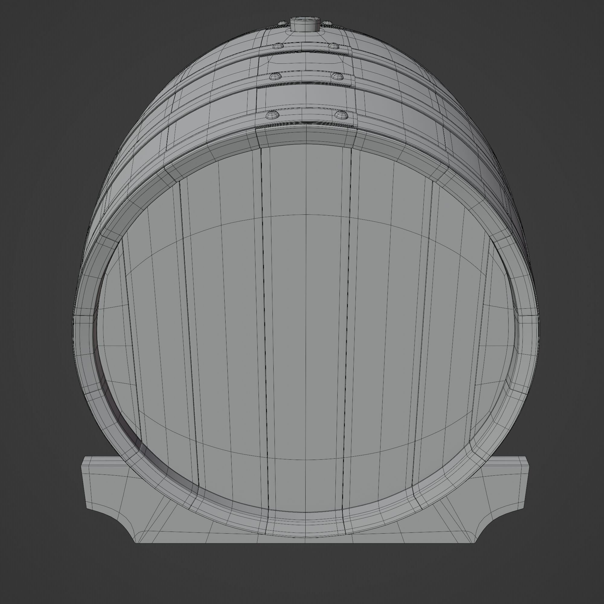 Wooden Barrel 3D model_12