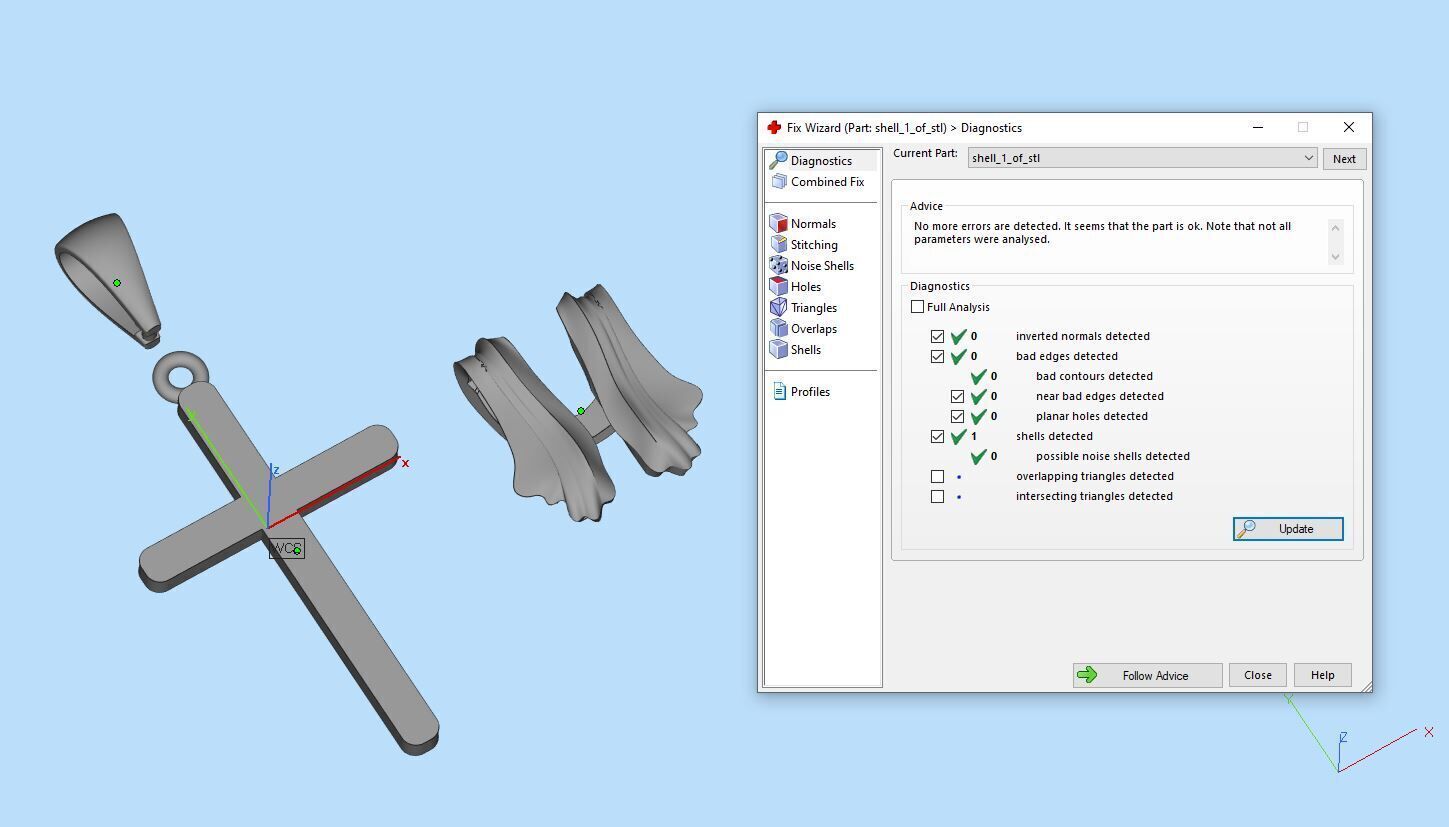 Cross pendant gold 3D print model_3