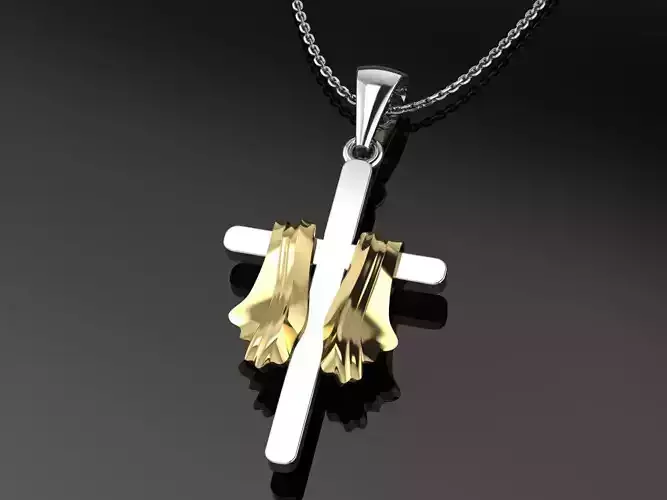 Cross pendant gold
